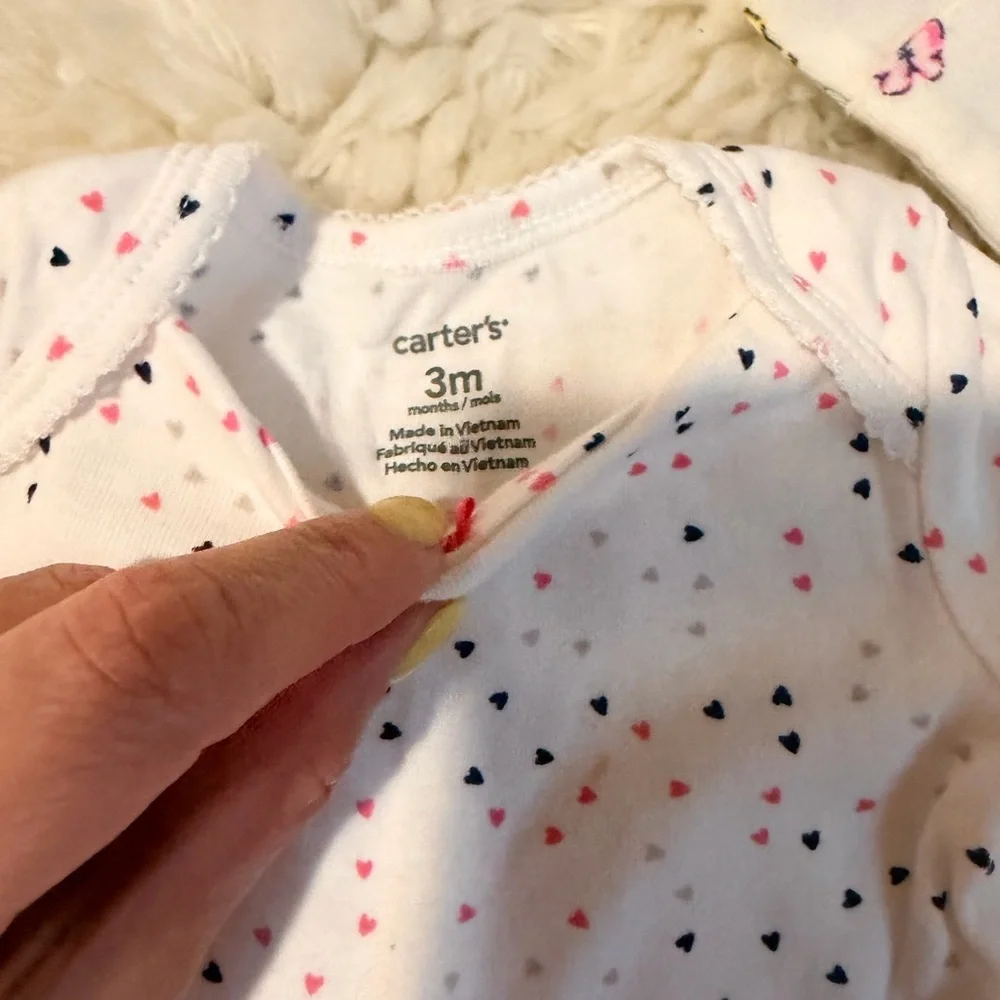 Carter's Kids Matching Set - White, Pink, Blue